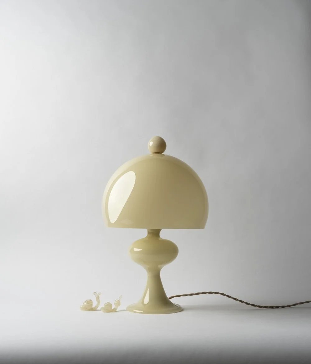 JH Bobine Glass Lamp in Sand — Jessica Helgerson Interior Design